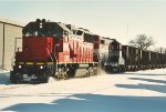 Empty coal train continues west